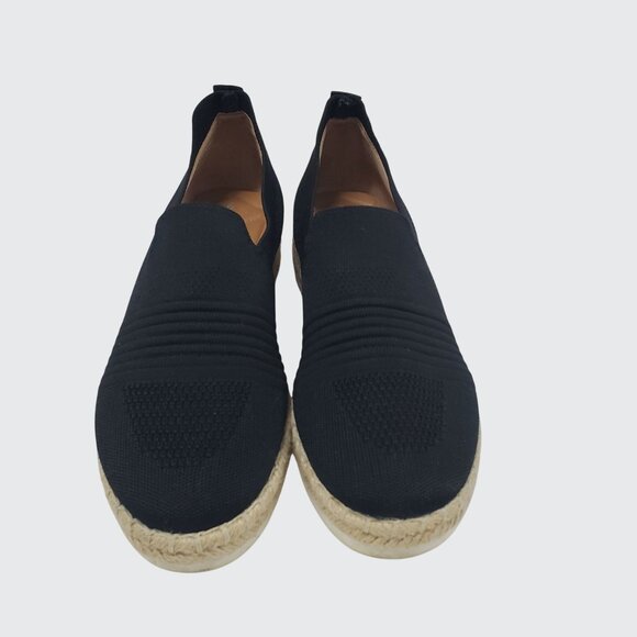 Adrienne Vittadini Niko Black Stretch Slip-on Espadrille 9M - Picture 2 of 9